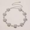 A New Style of High-end Women's Waist Chain with Metal Hollowed-out Patterns and Geometric Designs