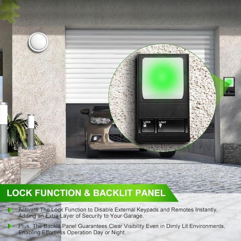Multiple Function Wall Mounted Garage Door Opener Switches Door Wall Control Panel for Interior Operation Of Receiver Light