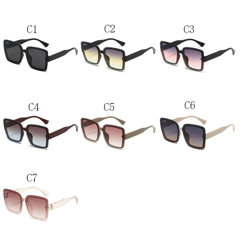 Vintage Big Frame Square Sunglasses Fashion High Quality Women Men Luxury Brand Sun Glasses Retro Gradient Lady Shades UV400