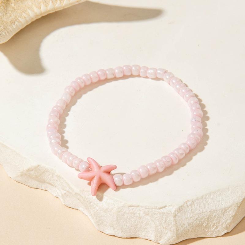Accessories, Bohemian Colored Starfish Multi-Colored Beaded Stacked Ladies Bracelet