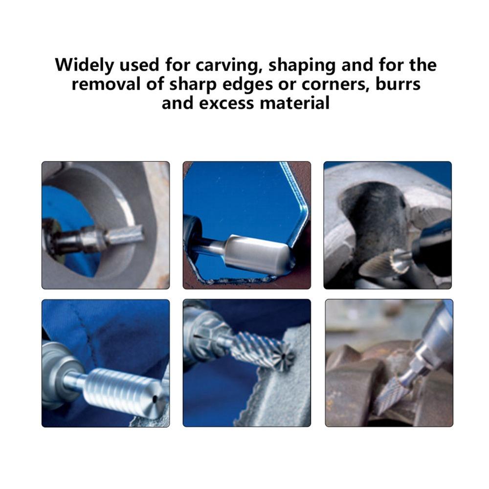 5PCS Silver High Speed Steel Burrs High speed steel Rotary File Tools Durable Die Grinder Bits