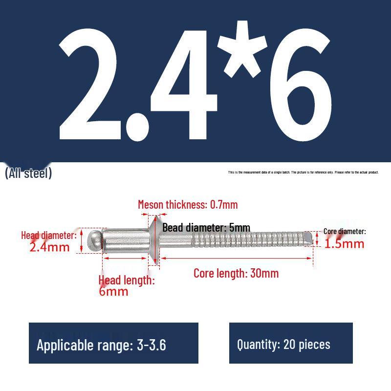 Stainless Steel Countersunk Flat Head Aluminum Open-End Pop Rivet for Decoration