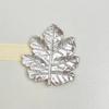 Vintage Long Leaf Pin French Style Metal Glossy Brooch Exquisite Maple Leaf Brooch  Banquet