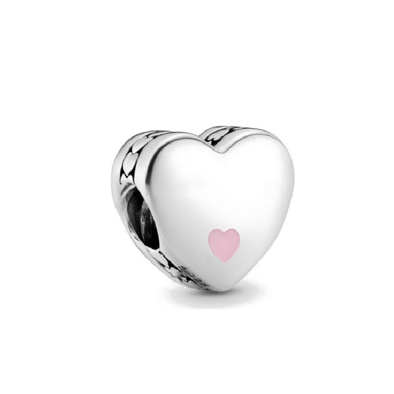 Original 925 Silver Auntie Niece Husband Heart Charm Bead Fit Bracelet Women DIY Jewelry Gift