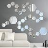 Self-Adhesive Hexagon Acrylic Mirror Wall Sticker for Living Room TV Background