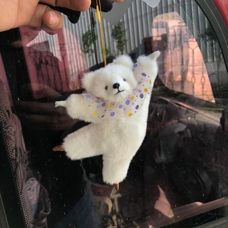 Ballet Bear Pendant Plush Bear Keychain Stuffed Animal Pendant Soft Key Rings