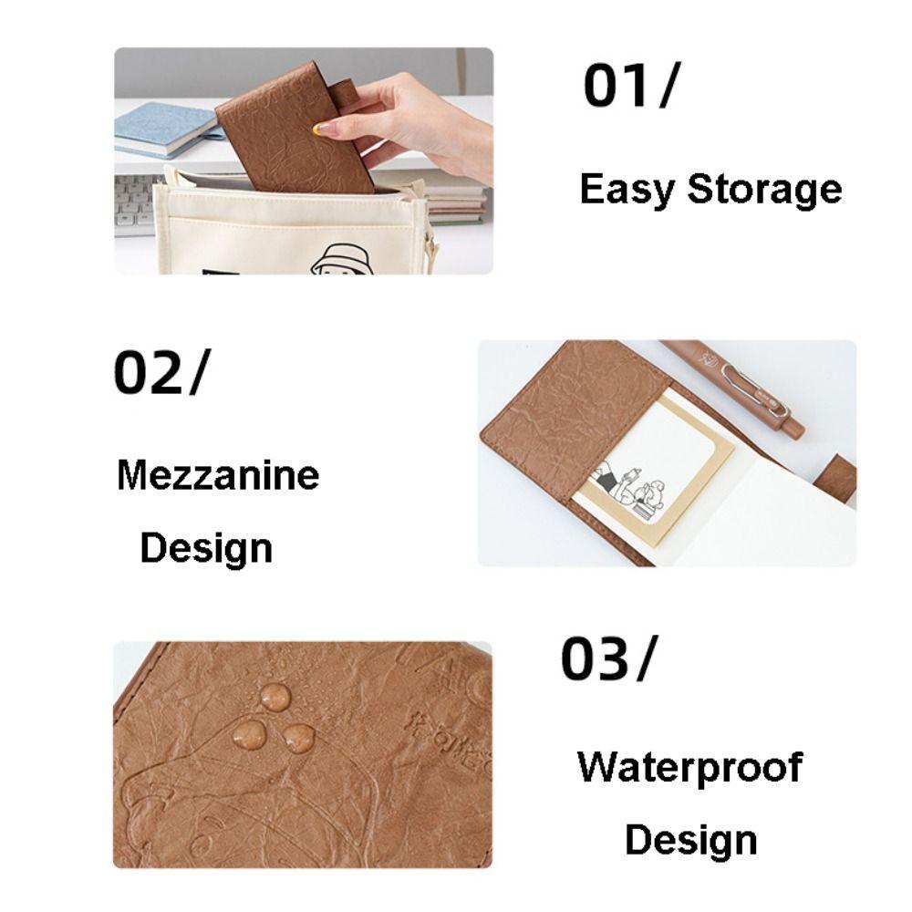 PU Leather Notebooks A7 Notepad New Mini Pocket Book  Students School Supplies