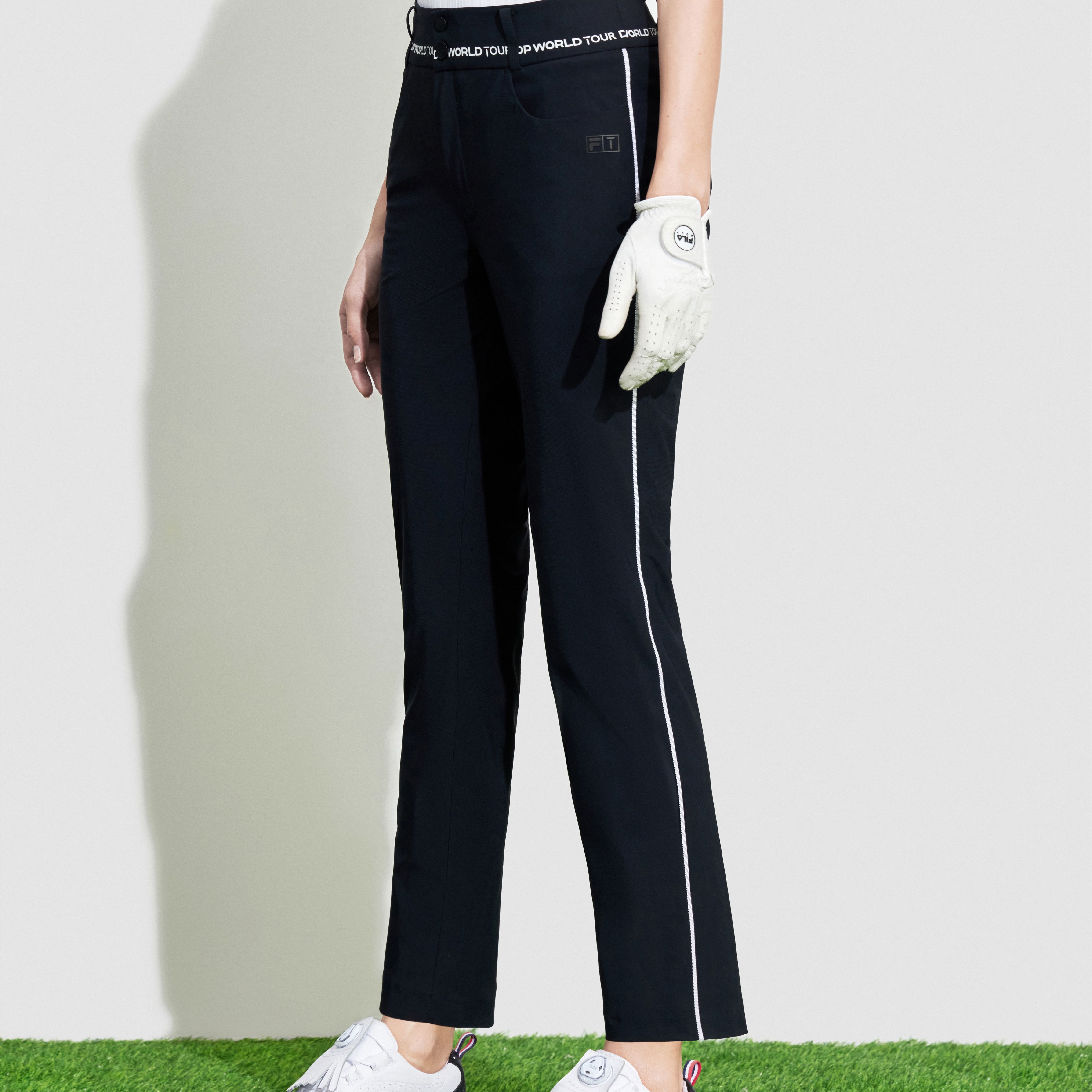 

Новые вязаные спортивные штаны FILA женские угольно-черные A11W325602F-BK M