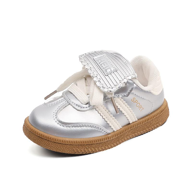 Spring and Autumn New Boys and Girls Sports Shoes Solid Soft Sole College Style Casual Sports Shoes