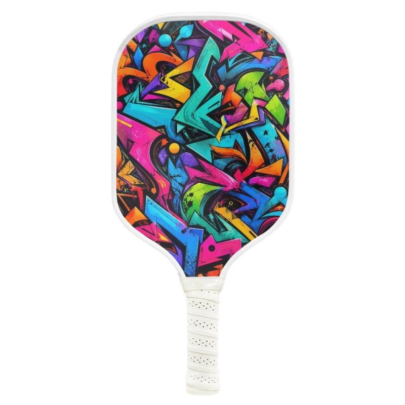 Pickleball Paddle Fiberglass Digital Print Adult Outdoor Sports Trendy Unique Design