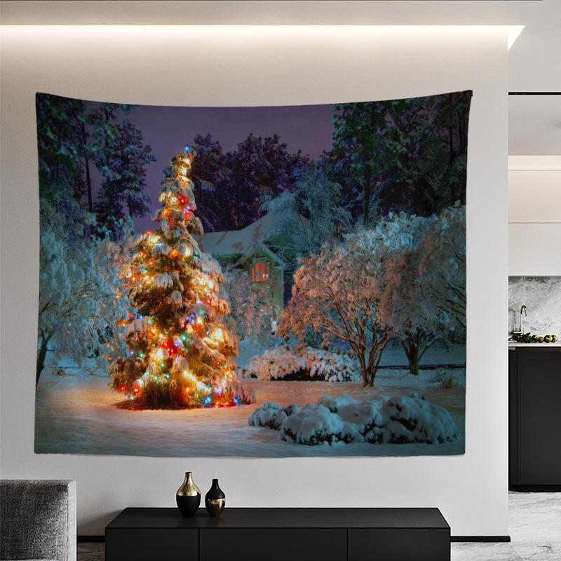 Weihnachtsteppich, europäische und amerikanische Weihnachts-Schlafzimmer-Raumaufteilung, Hintergrundtuch, Wandverkleidung