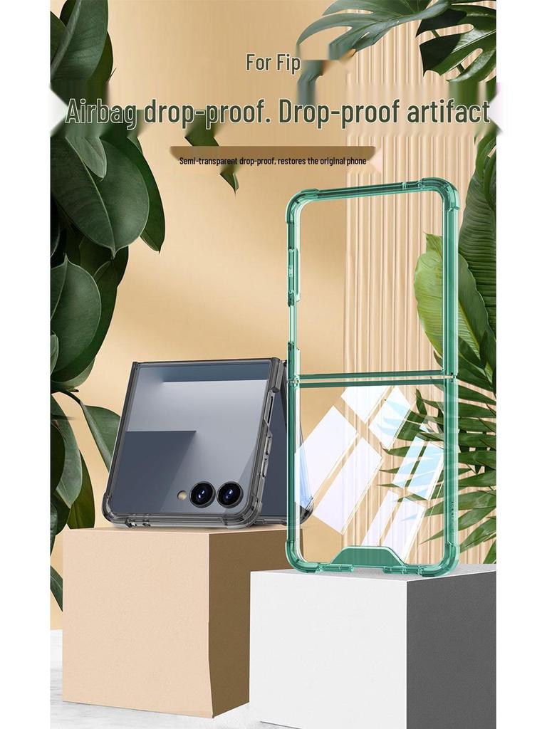 Samsung Z Flip7 Foldable Phone Case: Airbag Large Window, Creative Design, Cross-Border Compatibility