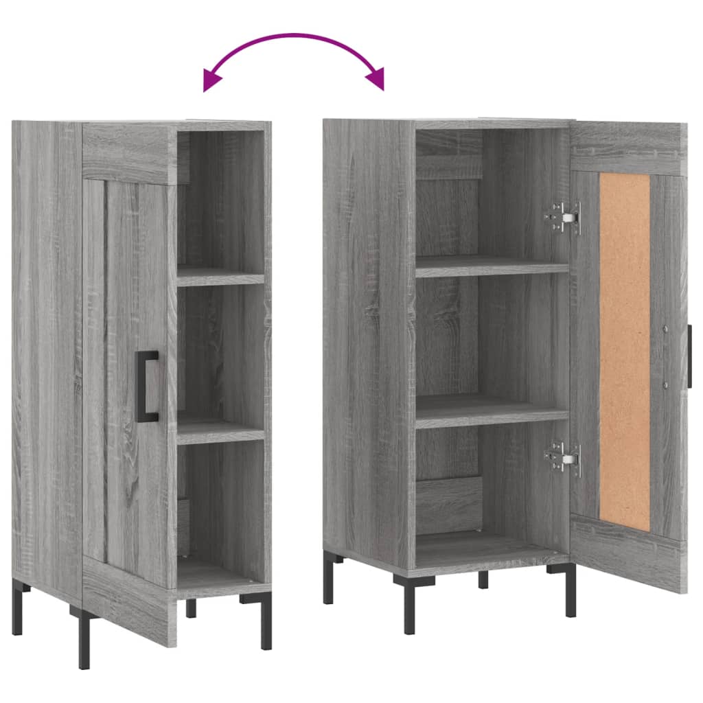 Sideboard Gray Sonoma 34.5 x 34 x 90 cm Engineered Wood