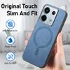 B1 For Xiaomi Poco X6 5G/Redmi Note 13 Pro 5G Leather Back Case Compatible with MagSafe Skin-Touch Phone Cover