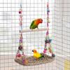 Parrot Toy Fun Exercise Stress Relief Bird Swing Toy Durable Easy-to-attach Parrot Hammock Bird Supply