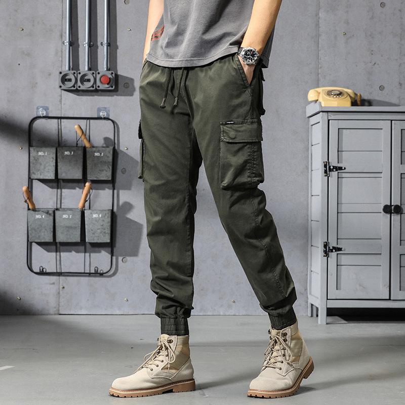 Men's New Functional Style Retro Casual Multi-pocket Leggings Elastic Outdoor Versatile