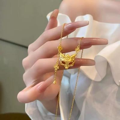 Fuchsmasken Quastenkette: Östlicher Feengeist Choker für Damen