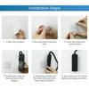 Stainless Steel Double-Sided Self Adhesive Male/Female Wall Hooks-Heavy-Duty,No-Drill,Transparent Sticker Hooks for Hanging Socket Box,