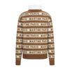MARTINE GOLF Logo Jacquard Padding Sweater_Brown