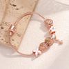 1PC Women's Fashion Pan Family Multi Element Flower Little Gold Beaded Bracelet Date Travel Banquet Party Holiday Dressing Gift