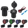 4.2A Dual USB Car Motorcycle Cigarette Lighter Dual USB Charger 12V-24V Car Moto Cigarette Lighter Sockets Power Plug Outlet LED