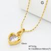 JUSNOVA 18K PVD Gold Plated Stainless Steel Melting Metal Heart Pendant Necklace Waterproof CZ Lava Bead Chain Jewelry for Women