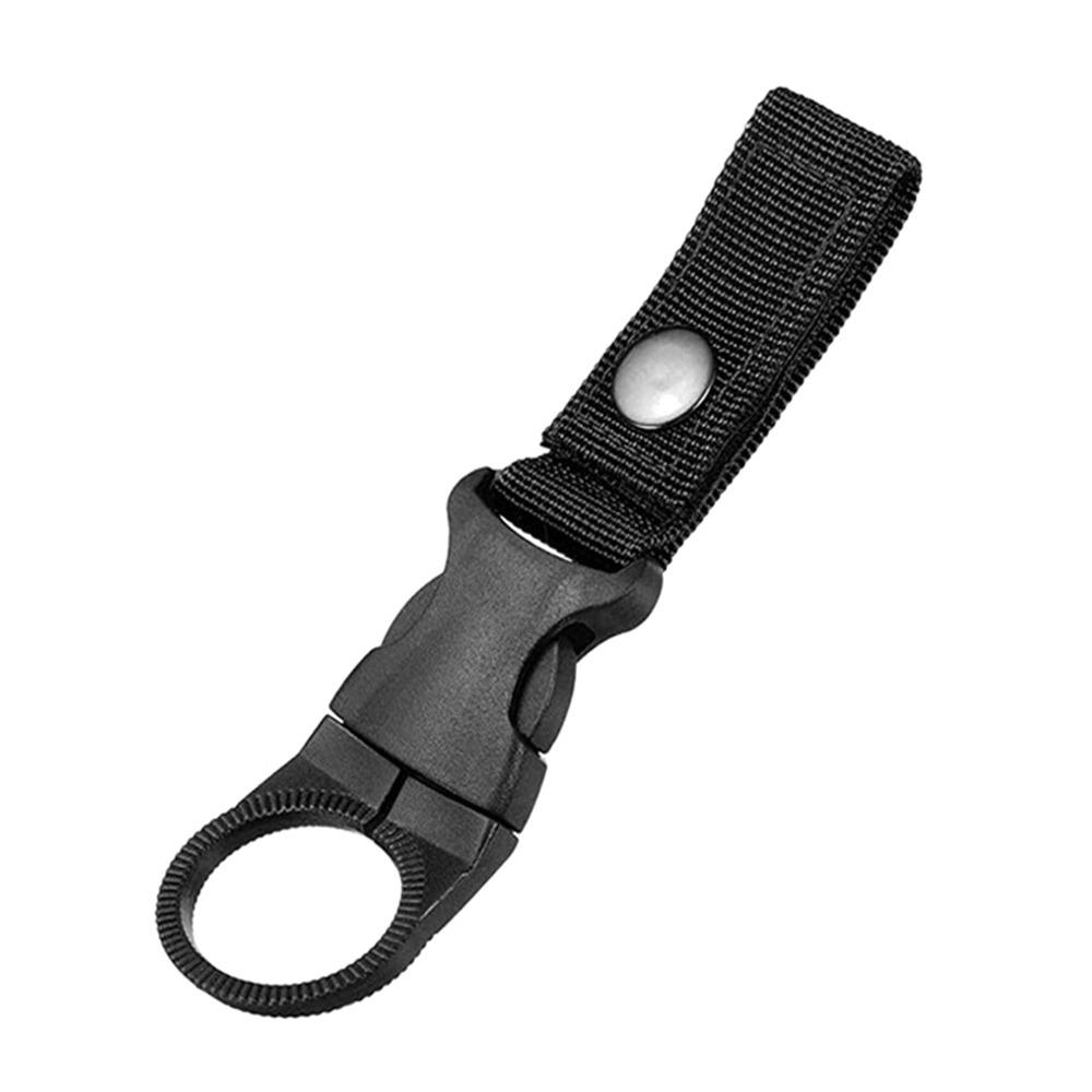 

Hanging Clasp Water Bottle Hook Webbing Backpack Bottle Hanger Water Bottle Buckle Holder Outdoor Black 01