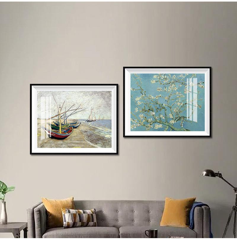 Van Gogh Oil Painting Posters Works Sunflower Apricot Abstract Canvas Art Print Painting Picture Wall Decoration Murals