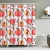 Pink Peach Print Shower Curtain Creative Bathroom Decor For Girls Bathrooms Modern Home Decoration 72X84 Inches