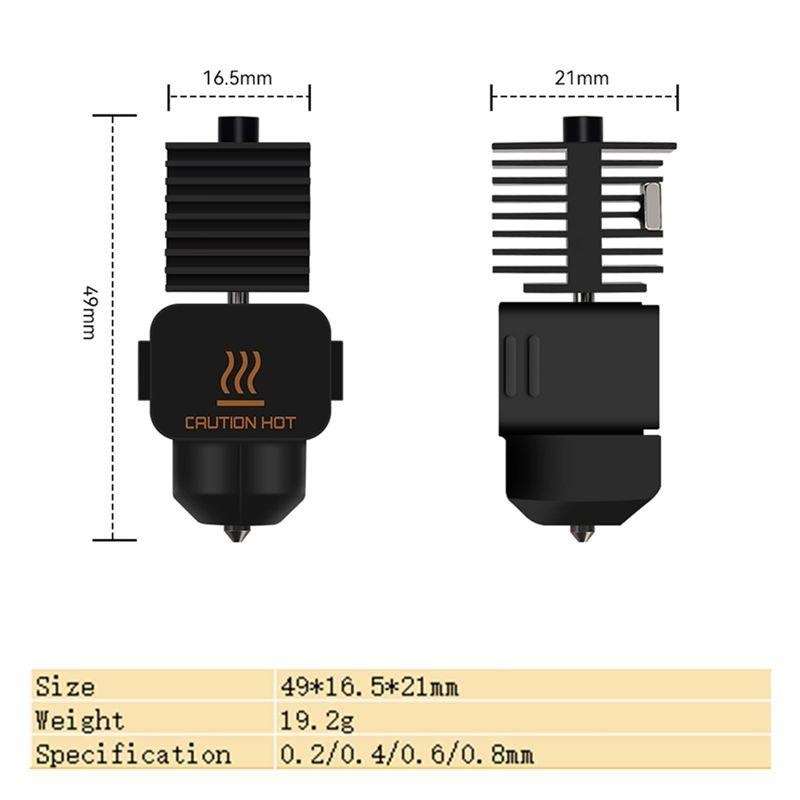 AEE2-Hotend Kit For Bambu-Lab A1/A1 Mini, 3D Printer Parts Replacement Print-Head For Bambu-Lab A1/A1 Mini 3D Printer