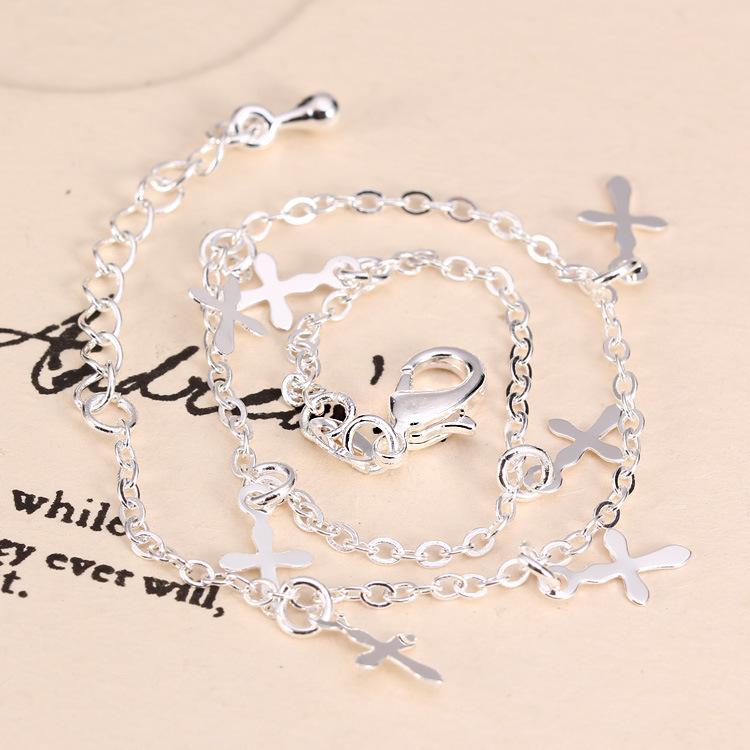 Copper-plated Bracelet, Single-wire Cross Women's Red Rope, Korean Jewelry, High-end Jewelry.