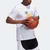 Adidas T Shirts Men's White Crew Neck Moderate Straight Fit GI8889