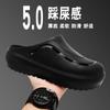 Summer new 2025 sandals fashion trend versatile personality thick bottom stepping on shit feeling breathable deodorant hole shoes sandals