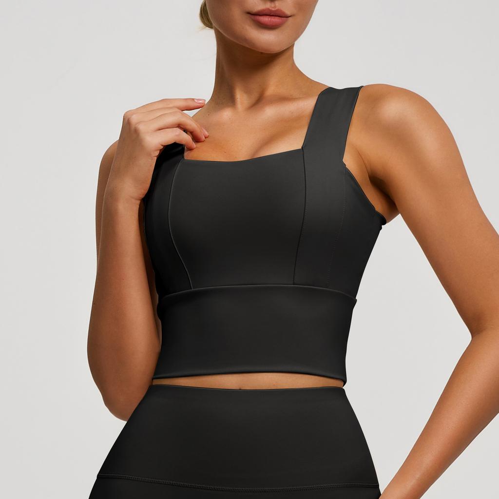 Reggiseno Sportivo con Spalline Larghe Schiena Bella Antiurto Anti-Caduta per Corsa Fitness Push Up