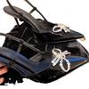 [Spot] 2025 new bow rhinestone black high heels pointed sexy royal sister with sandals