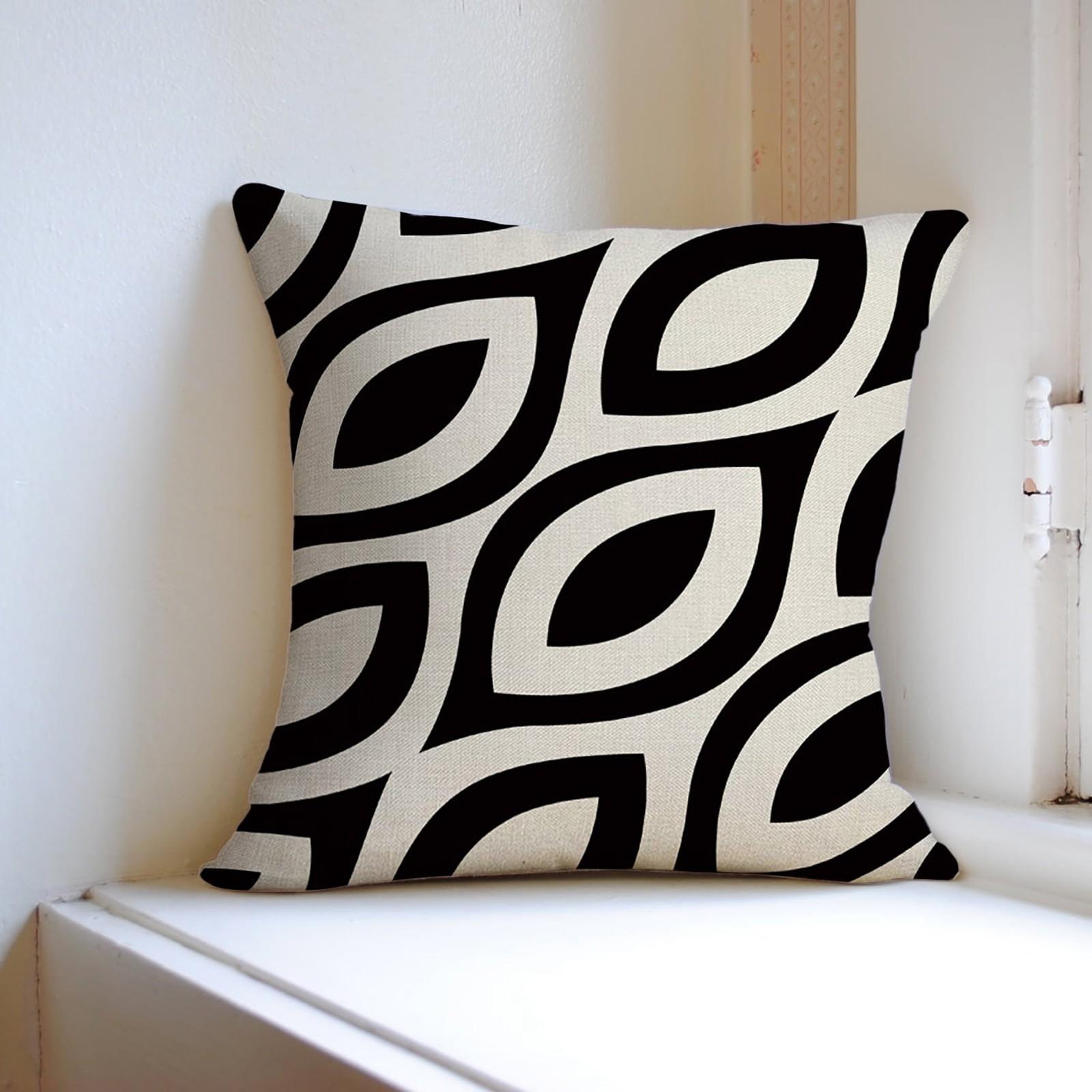 

Black Hugging Pillow Household Design Pattern Sand Pillow One Size