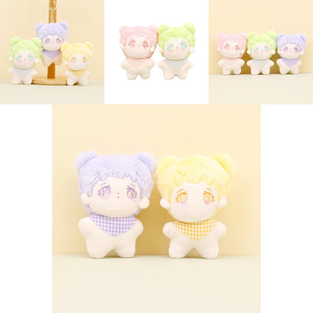 Adorable Plush Toy Keychain Soft Cotton Doll Cute Character Bag Charm For Couples
