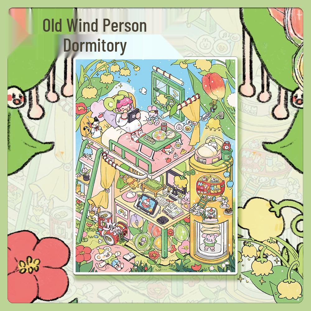 

Miniature Shrunken World Rat People Dormitory Scenery – Transparent PET Decompression Decor No