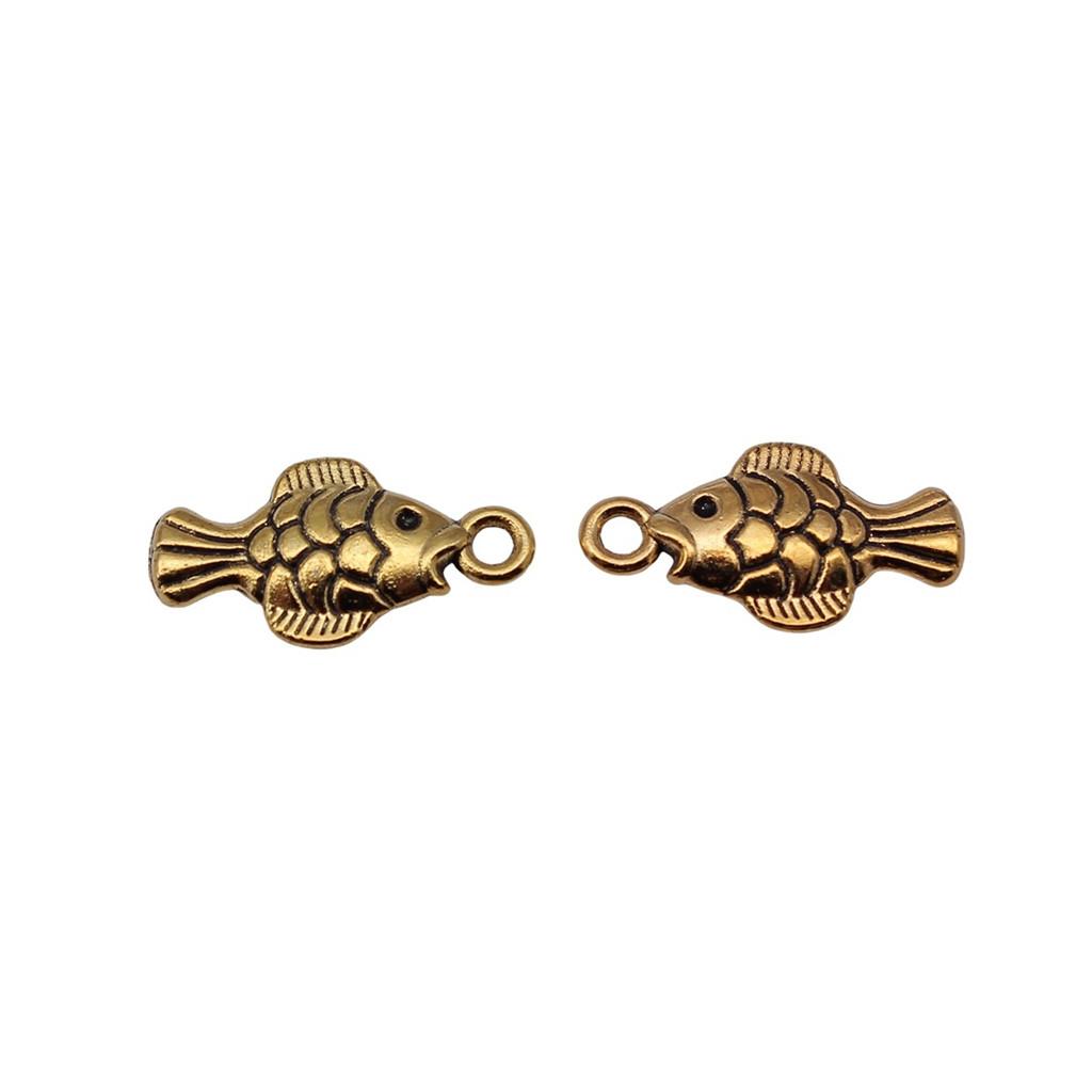 Fisch-Anhänger Vintage Legierung Anhänger Für DIY Schmuck Meeres-Thema Bastelbedarf