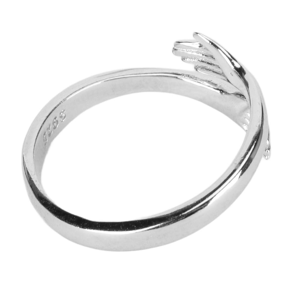 Women Hug Ring Wedding Party Silver Fashionable Elegant Adjustable Open Ring Jewelry Accessory