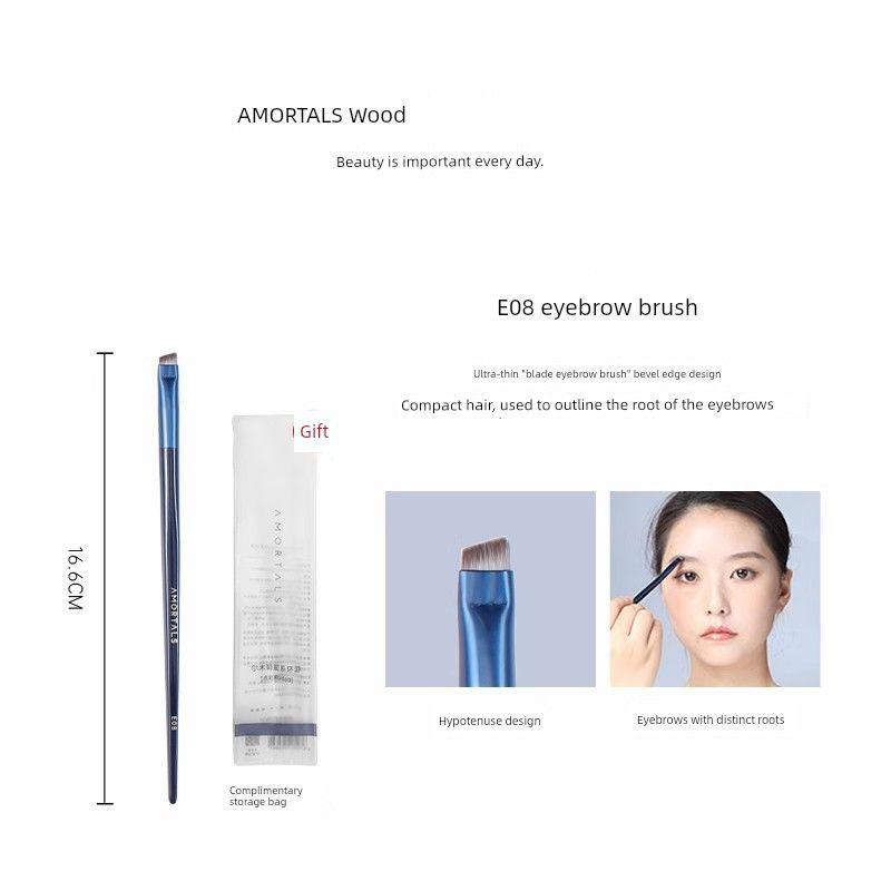 

AMORTALS Special Makeup Brush for Blade Flat Head Wild Eyebrow Man-made fiber Galaxy Travel Eyebrow Brush#E08