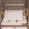 Wardrobe Layered Rack Cabinet Partition: No-Drill Retractable Shoe & Kitchen Storage Divider.