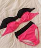 Trendy Korean Sexy Tube Top Triangle Bikini Set for Women - Beach Style