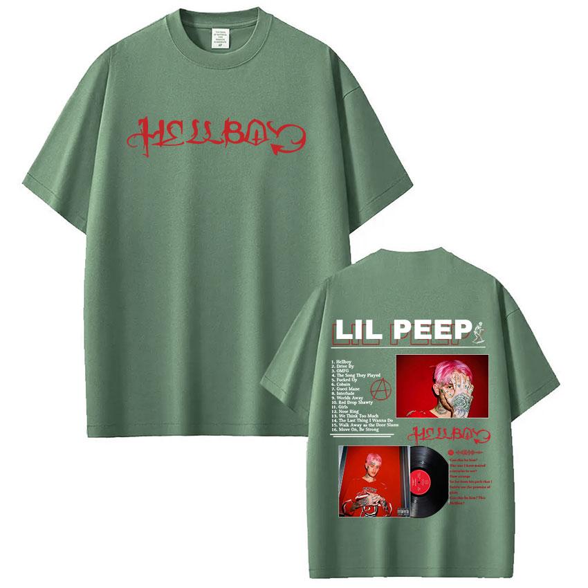 Rapper Lil Peep Crybaby Hellboy Tshirt Unisexs Women Clothing Fashion Hip Hop T Shirt 100 Cotton Oversized Short Sleeve TShirts