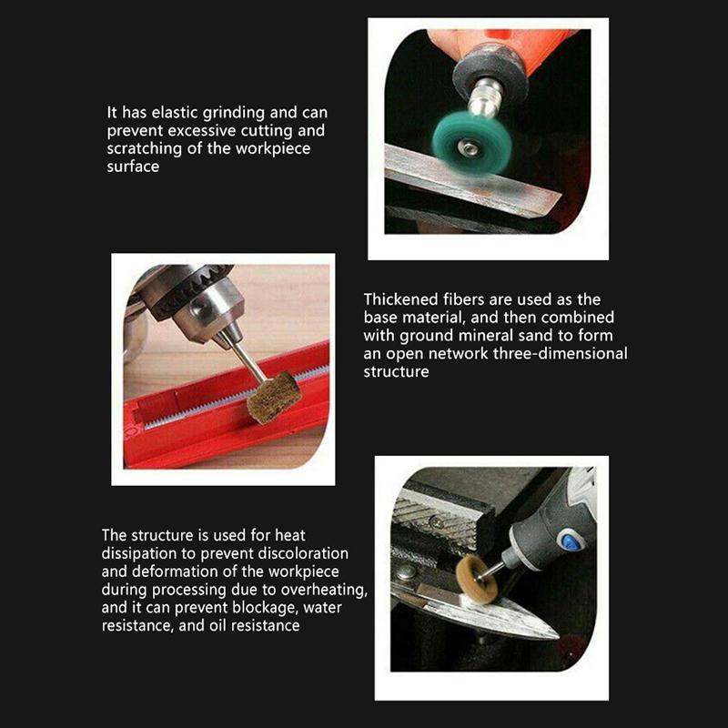 10/12Pcs Mini Drill Abrasive Brush Nylon Buffing Polishing Wheel Rotary Hand Tool Accessories Set Rust Remover