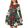 Girls' Princess Dress - Long Sleeve A-Line T-Shirt Dress Christmas Day