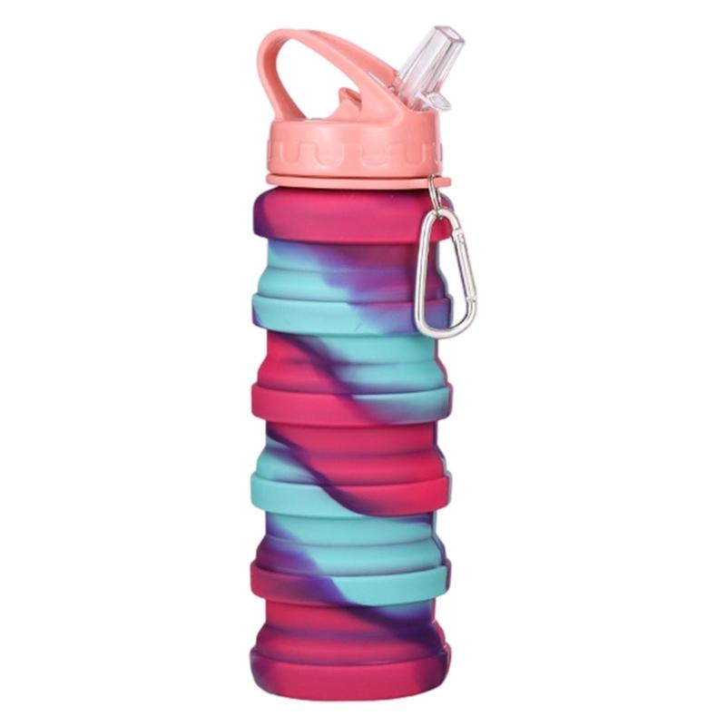 

Portable Folding Travel Water Bottles Silicones Outdoor Leakproof Water Bottles for Fitness Lover