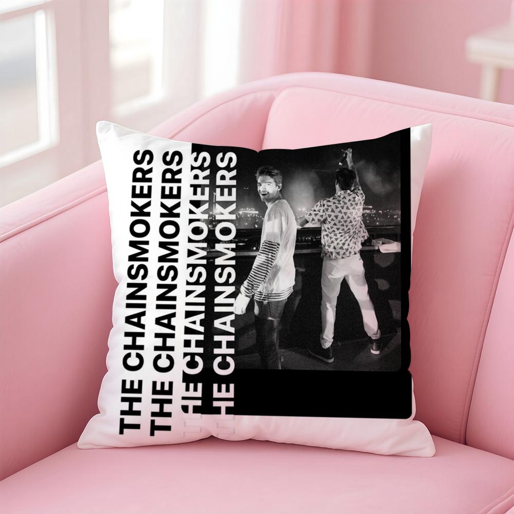 

Cool CChainsmokers Cushion Cover Soft Plush Throw Pillow Cushion CoverDoubleSided Printed Pillow Case for Sofa Home Decor 30x30cm