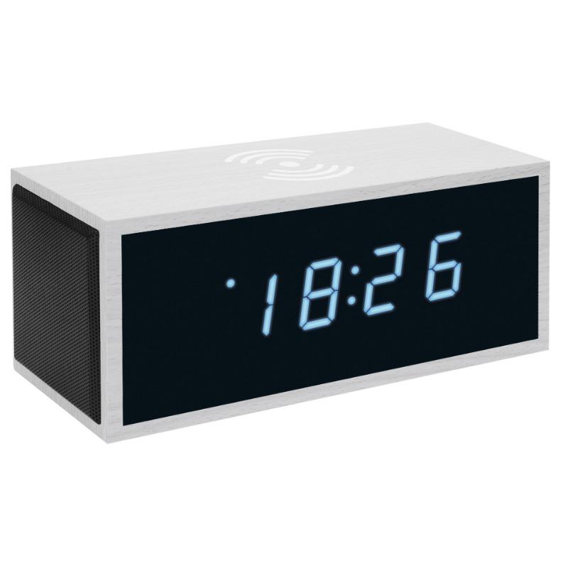

Bluetooth Speaker Wireless Charging Digital Clock Wood Mirror Clock Bluetooth Audio Electronic Alarm Clock Wireless Charging Clock