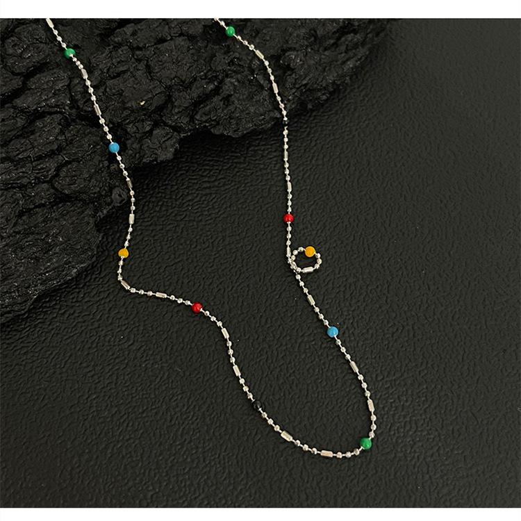 

Радужное колье-дуду Женское изысканное нишевое ins-ветер IU Дофаминовое колье Женское